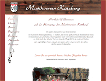 Tablet Screenshot of musikverein-kuetzberg.de